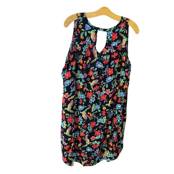 Old navy black Floral Sleeveless Dress resort wear plus size tropical XXL - Picture 5 of 7